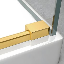 Złota kabina prysznicowa prostokątna 130x80 szkło 8 mm ZES-KZ22D-GL-130X90