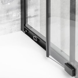 Kabina prysznicowa czarny profil 80x80x170 cm Aruba GL BL Kerra