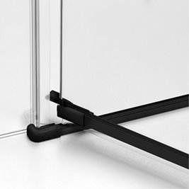 Czarna kabina prysznicowa trójścienna prawa 80x80 cm EXK-2626 Avexa Black New Trendy