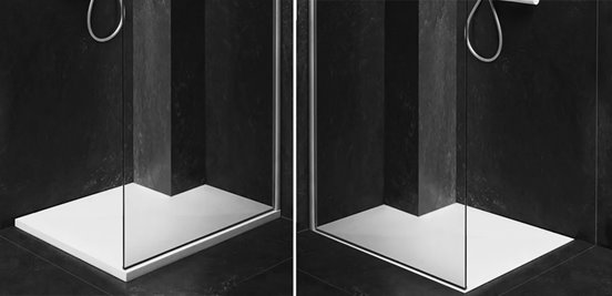 Brodzik prostokątny czarny struktura kamienia smc 120x80 Bazalt Long Black Rea