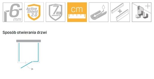 Złota kabina prysznicowa prawa 90x110 EXK-6790 Avexa Gold Shine XR New Trendy