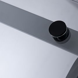 Czarne drzwi prysznicowe do wnęki 105-110 cm rozsuwane SH03CB szkło 8 mm