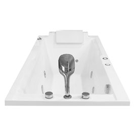 Narożna wanna z hydromasażem prostokątna konglomerat 170x78 cm MO-1802B