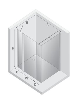 Kabina prysznicowa prostokątna 110x70 K-0643 New Soleo New Trendy