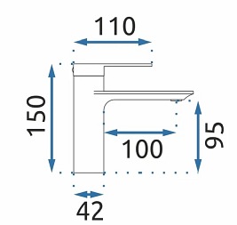 Czarna bateria umywalkowa niska Storm Black Rea