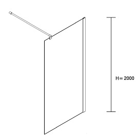 Ścianka prysznicowa złote wykończenie 90 cm BKP251T09Z Easy In