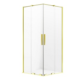 Smart New Trendy Light Gold kabina prysznicowa prostokątna podwójne drzwi 90x110 cm EXK-4270