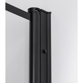 Czarna kabina prysznicowa kwadratowa loft szprosy drzwi składane 100x100 BS08C