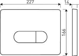 Przycisk do stelaża K-50 Slim Pacific Czarny Mat