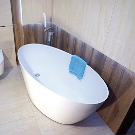 Wanna wolnostojąca z lanego marmuru, Marble+ Siena WW BP