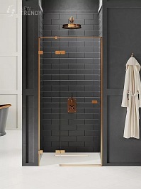 Drzwi prysznicowe uchylne lewe 100 cm EXK-3535 Avexa New Trendy Copper Brushed