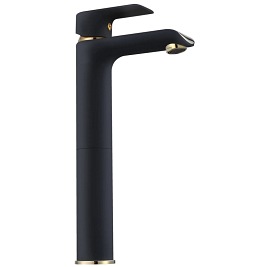 Bateria umywalkowa wysoka Bloom Black Gold Rea