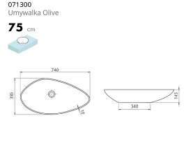 Umywalka Olive 75 cm Cerastyle