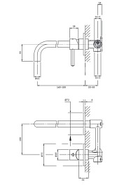 Bateria umywalkowa podtynkowa Y1215HBL Omnires Y czarna