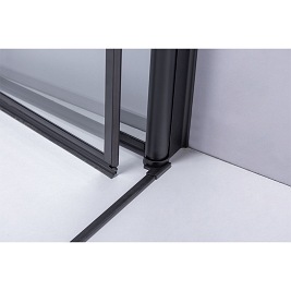 Czarna kabina prysznicowa składana kwadratowa 100x100 BS05C