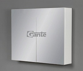 Biała matowa szafka wisząca z lustrem 65x80 Victa