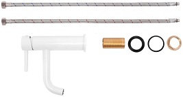 Bateria umywalkowa niska Lungo White Rea