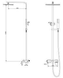System prysznicowy, chrom Apure AP2244 CR Omnires