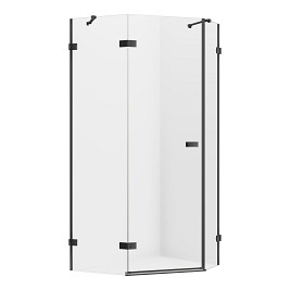 Kabina pięciokątna stal szczotkowana 100x80 EXK-3837 Avexa New Trendy Gunmetal Brushed