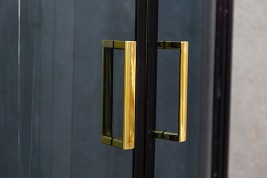 Kabina prysznicowa czarno-złota  90x90 Tiara Gold Kerra