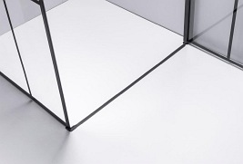 Kabina prysznicowa loftowy styl 90x90 czarne szprosy BS13B