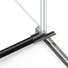 Kabina prysznicowa stal szczotkowana lewa 110x110 cm EXK-3340 Avexa New Trendy Gunmetal Brushed