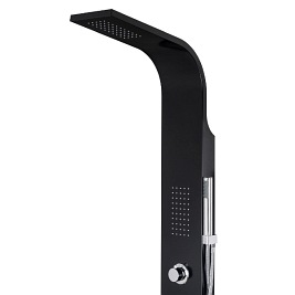 Panel natryskowy z hydromasażem kolor czarny Alto Corsan