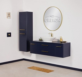 Szafka wisząca z umywalką nablatową 140/39 cm Belli Gold Gante