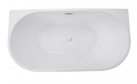 Vica Besco wanna wolnostojąca przyścienna 170 cm + czarne dodatki