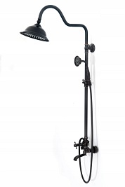 Zestaw natryskowy retro w kolorze czarnym Old Black Rea