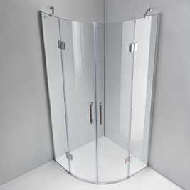 Kabina prysznicowa półokrągła 90x90 drzwi uchylne KZ92B