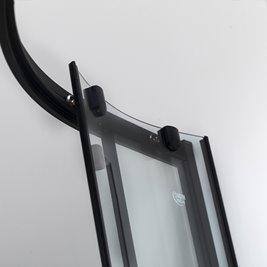 Kabina prysznicowa na głębokim brodziku czarny profil 90x90 Maja Hydrosan