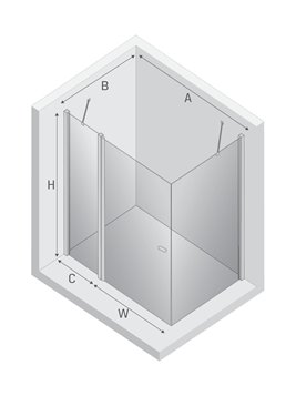 Złota kabina prysznicowa prostokątna 80x90 K-4369 New Soleo Light Gold New Trendy