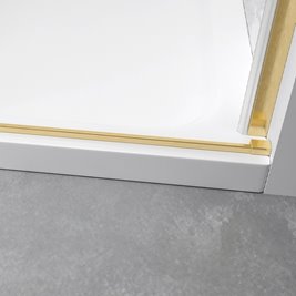 Złote szczotkowane drzwi prysznicowe do wnęki 115-120 cm rozsuwane szkło 8 mm ZES-KZ09C-GL-BR-120 zdjęcie 8