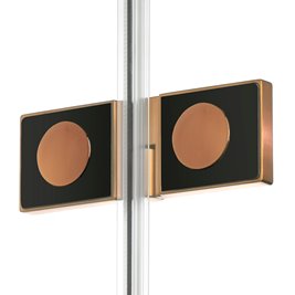 Miedziana szczotkowana kabina prostokątna składana 90x70 K-2083 New Soleo Copper Brushed New Trendy