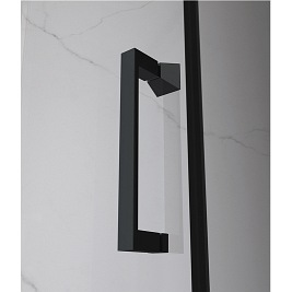 Czarna prostokątna kabina prysznicowa 120x90 drzwi uchylne KZ07CB