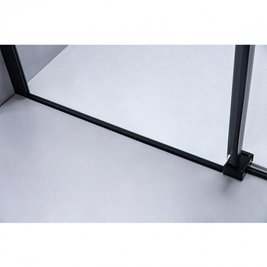 Czarne drzwi prysznicowe do wnęki 115-120 cm rozsuwane SH03DB szkło 8 mm
