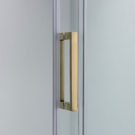 Złote drzwi prysznicowe do wnęki 115-120 cm rozsuwane SH03DG szkło 8 mm
