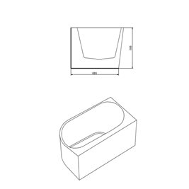 Wanna przyścienna biały przelew oraz korek narożna lewa 160 cm Mera Hydrosan