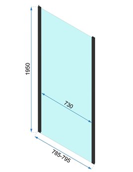 Złota szczotkowana kabina prysznicowa przyścienna drzwi rozsuwane 150x80 Rapid Slide Rea