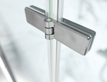 Kabina prysznicowa składana 90x90 cm szkło 6mm grafitowe profile chrom Swiss Liniger