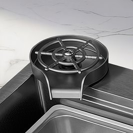 Zlewozmywak kuchenny stalowy jednokomorowy czarny COBA 68X46 ASI 304