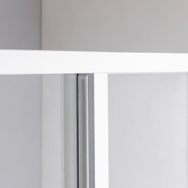 Chromowana prostokątna kabina prysznicowa Kira 100x80 drzwi rozsuwane do wewnątrz