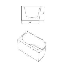 Wanna przyścienna biały przelew oraz korek narożna prawa 160 cm Mera Hydrosan