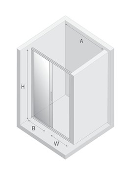 Drzwi prysznicowe 120 cm profile chrom D-1023A New Varia New Trendy