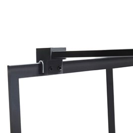 Czarna ścianka prysznicowa 90 cm SH05C szkło 8mm