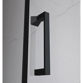 Czarna Kabina prysznicowa prostokątna drzwi uchylne 100x90 KZ03AB