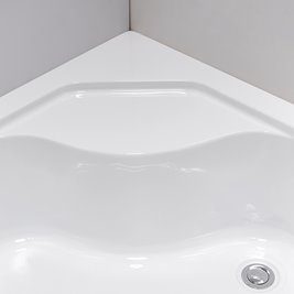 Kabina prysznicowa na głębokim brodziku biały profil 90x90 Maja Hydrosan