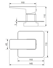 Bateria prysznicowa podtynkowa Parma PM7445 BL Omnires