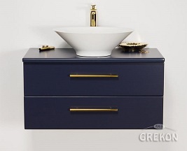 Szafka wisząca z umywalką nablatową 80 cm Belli Gold Gante